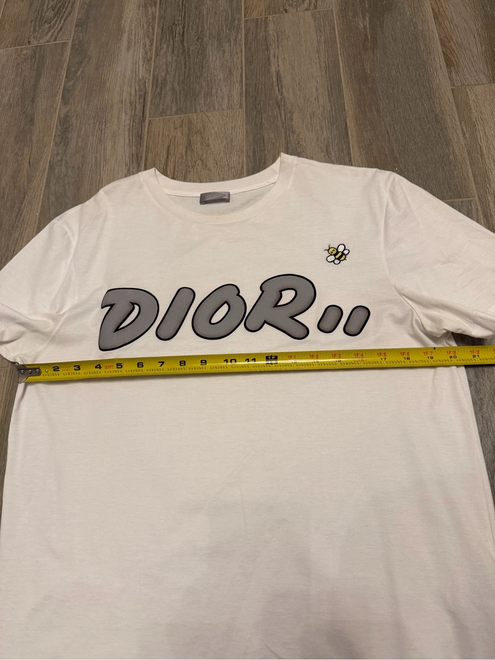 Dior x KAWS White Graffiti Logo & Bee Embroidery T-Sh… - Gem